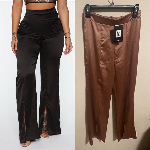 NWT FashionNova Make You Want Better Wide Pant- Size Medium - Picture 1 of 7